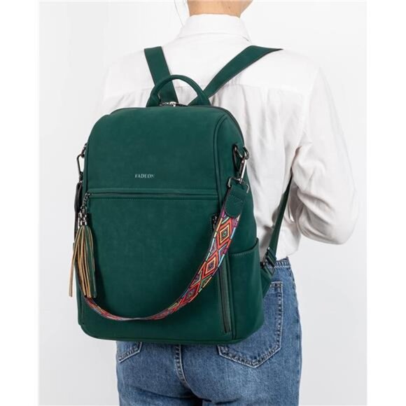 Leather Backpack Purse for Women – Designer Travel Backpack - Picture 3 of 7